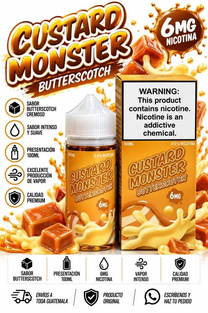 Custard Monster Butterscotch 100ml 6mg
