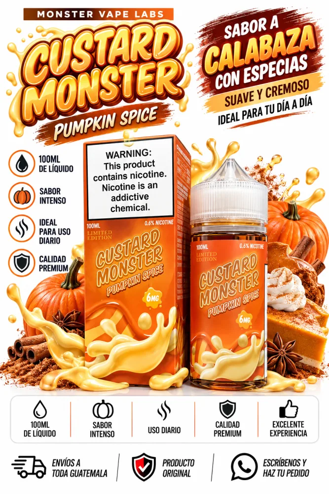 Custard Monster Calabaza con Especias 100ml 6mg