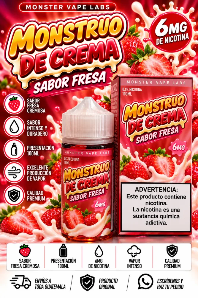 Custard Monster Fresa 100ml 6mg