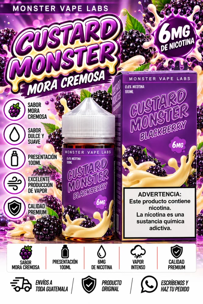Custard Monster Mora 100ml 6mg