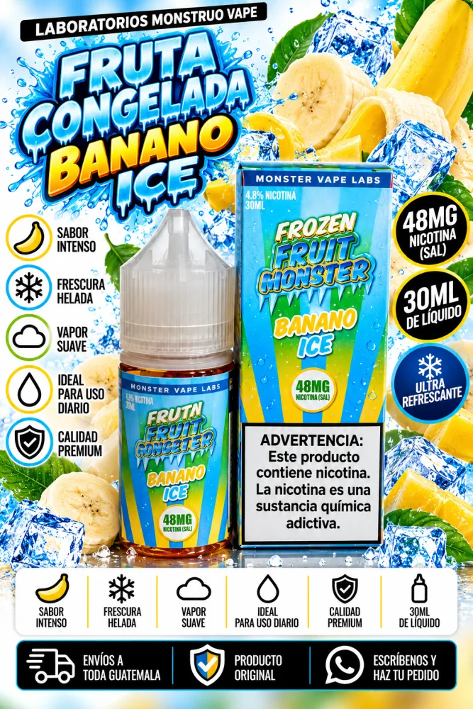Frozen Fruit Monster Banano Helado 30ml 48mg