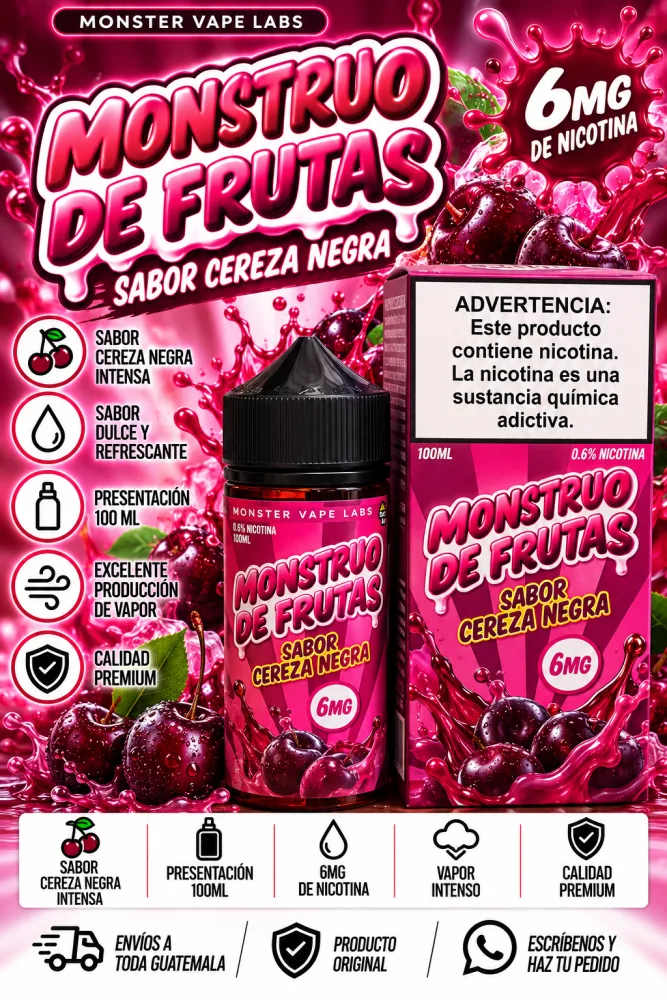 Fruit Monster Cereza Negra 100ml 6mg
