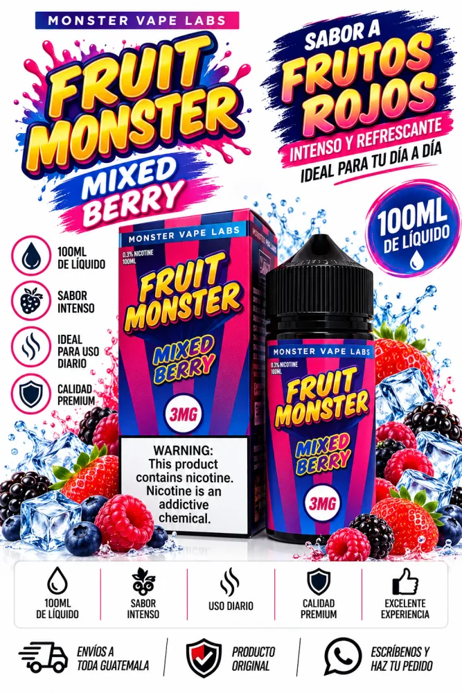 Fruit Monster Mixed Berry 100ml 3mg