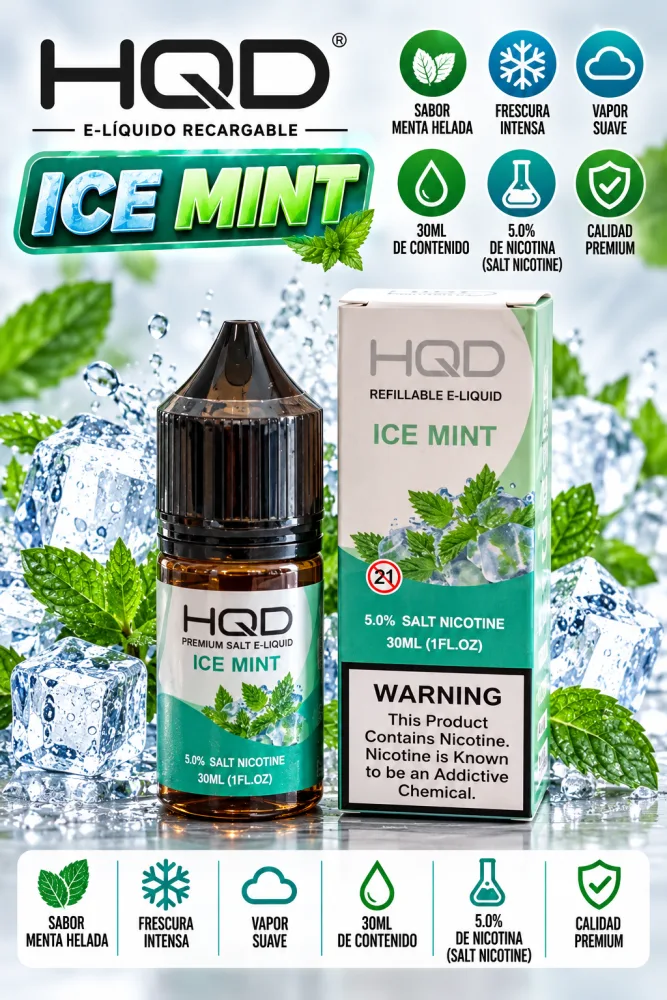 HQD Menta Helada 30ml 5% Nicotina