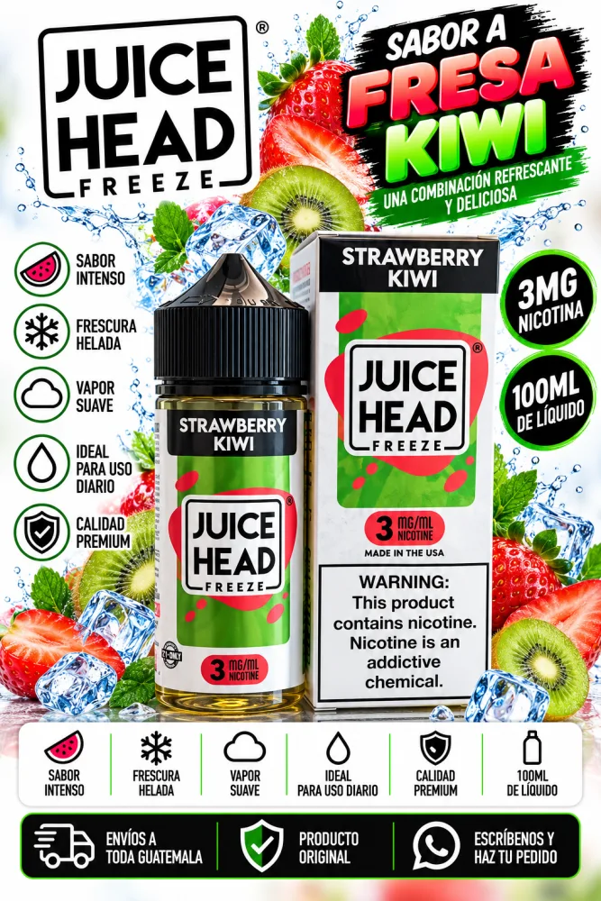Juice Head Freeze Fresa y Kiwi 100ml 3mg