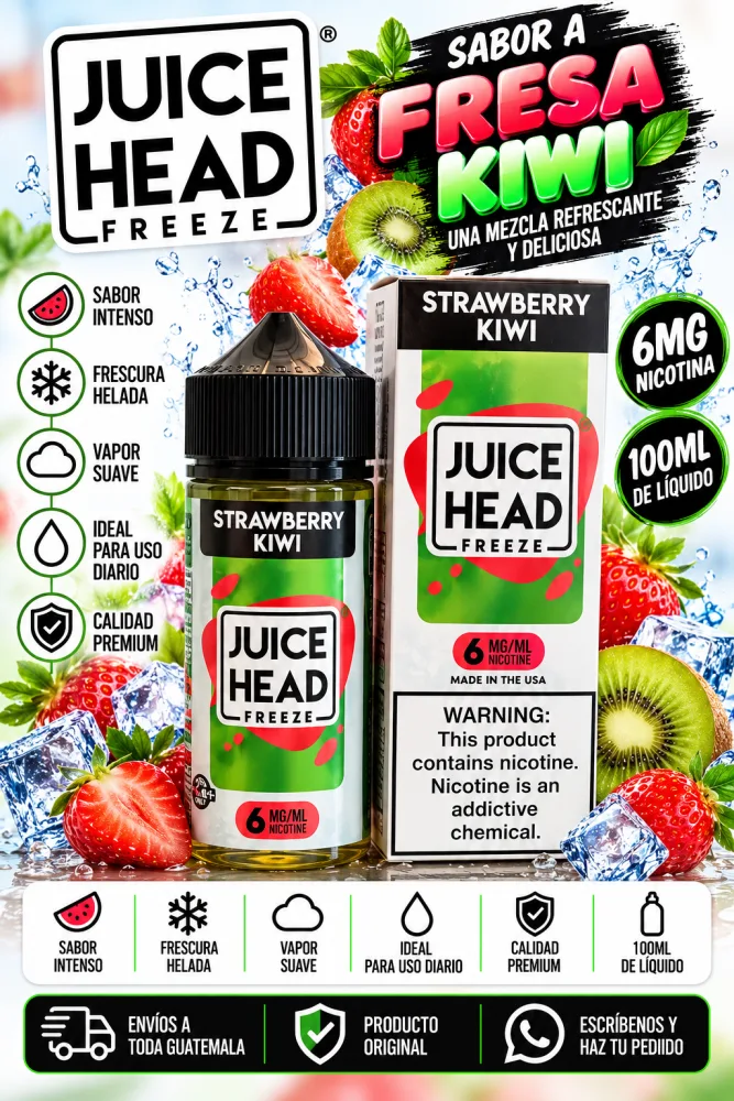 Juice Head Freeze Fresa y Kiwi 100ml 6mg