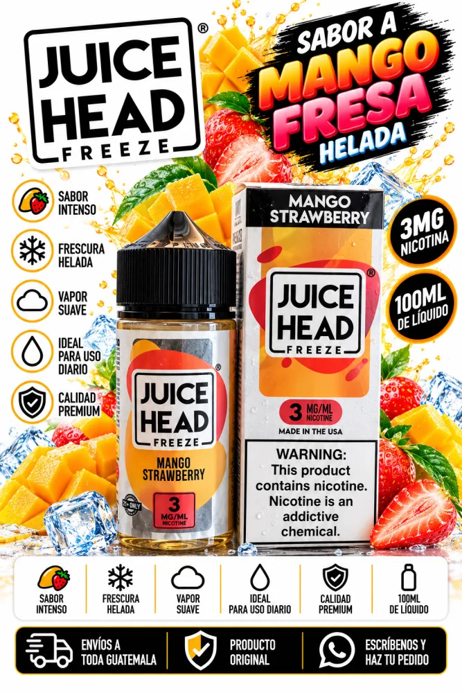Juice Head Freeze Mango y Fresa 100ml 3mg