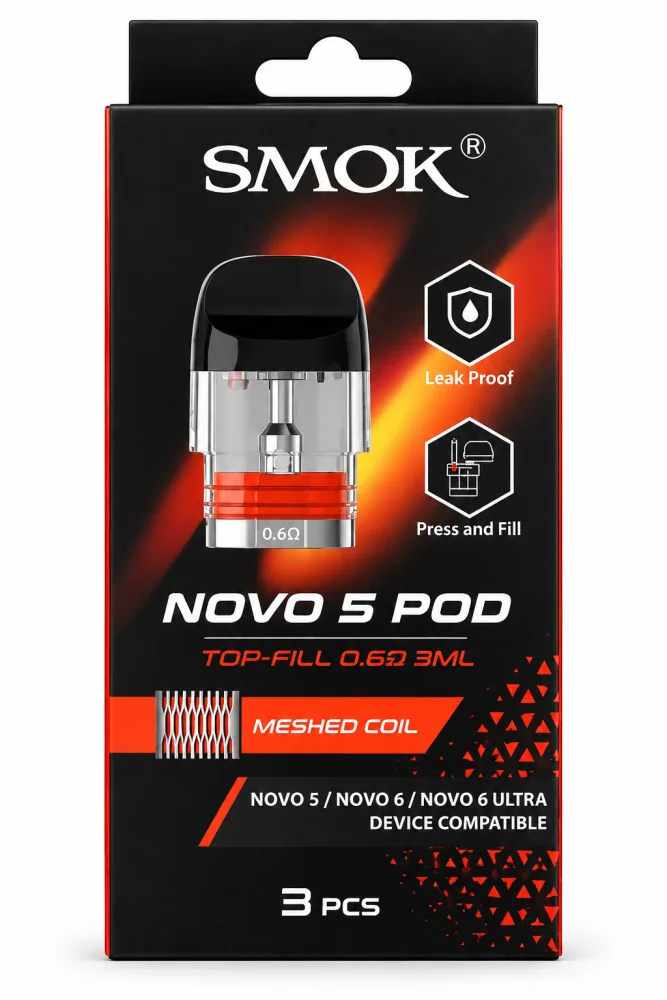 Pod de Repuesto SMOK NOVO 5 0.6Ω 3ml