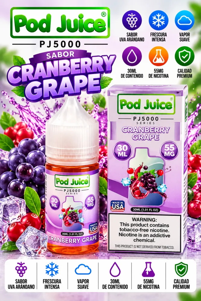 Pod Juice Arándano Rojo y Uva 30ml 55mg