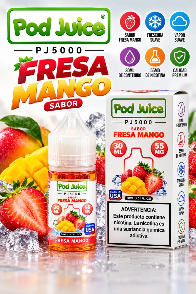 Pod Juice Fresa y Mango 30ml 55mg