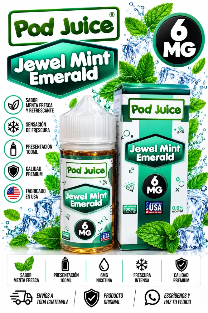 Pod Juice Jewel Mint Emerald 100ml 6mg