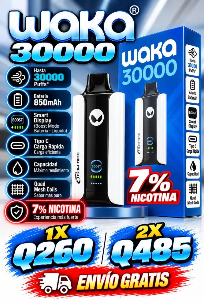 Vape WAKA 30000 Puffs 7% Nicotina