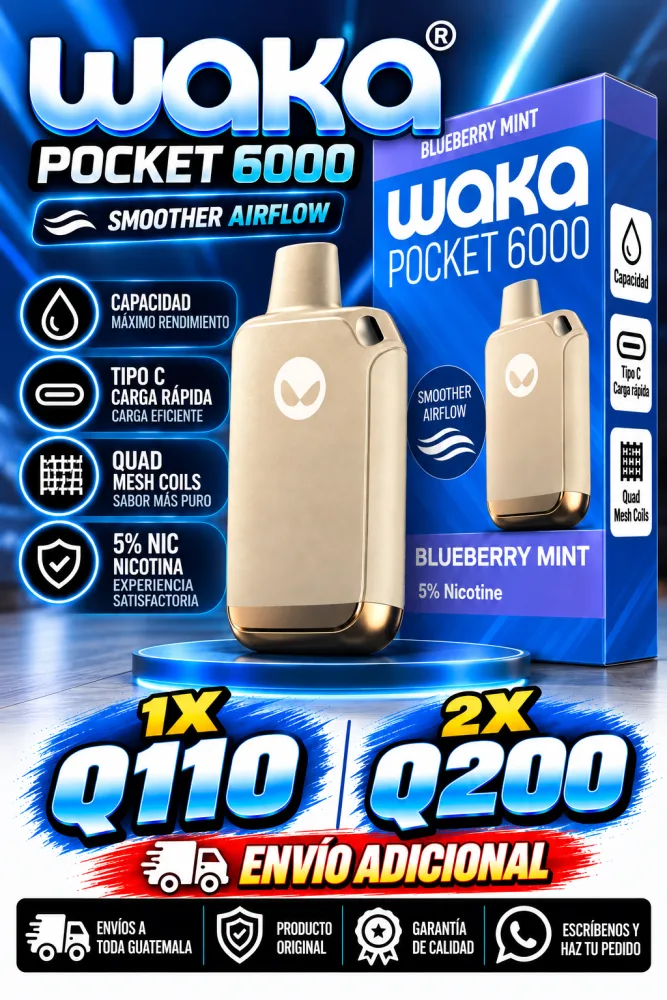 Vape WAKA Pocket 6000 Puffs