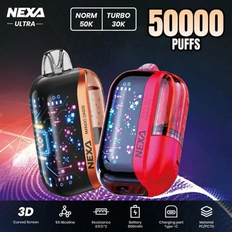 🚨 Venta Nexa Ultra 50 000 Puff ✅ Vape Desechable Recargable con Pantalla LED, Sabores Premium y Envío a Toda Guatemala