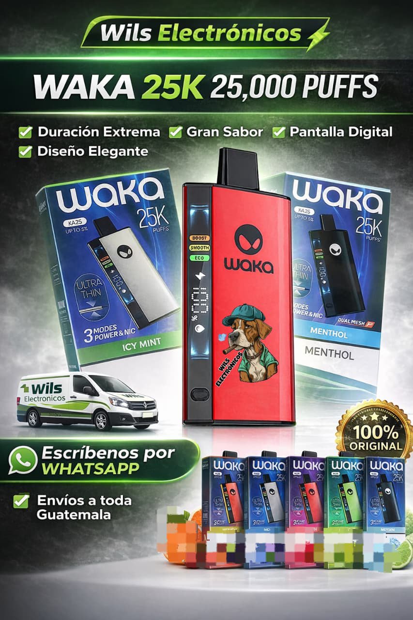 Waka Ultra Portatil 25 000 Puffs | Recargable USB-C 5 % Nic
