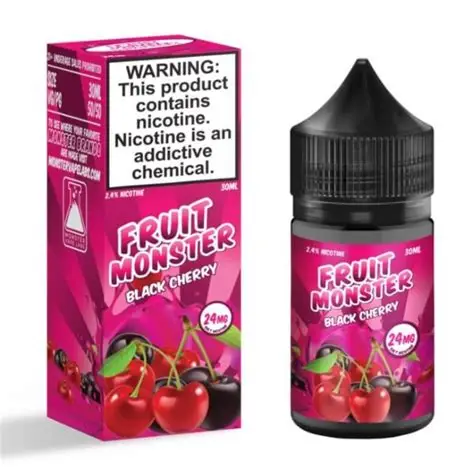 Líquido Fruit Monster Cereza Negra 3% – Sabor Intenso y Dulce