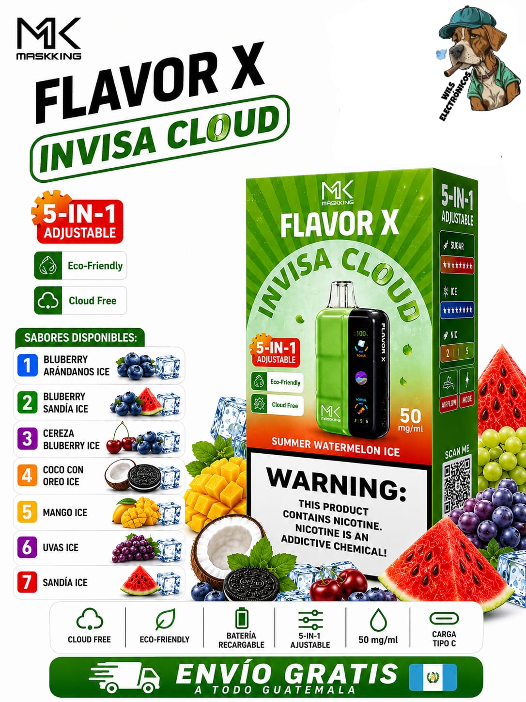 Maskking Flavor X Vape Guatemala