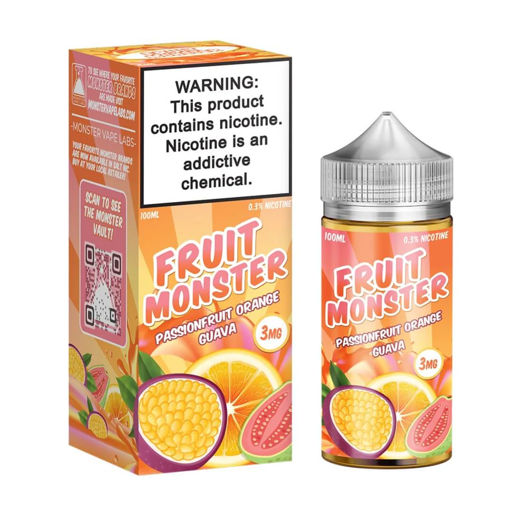 Líquido Fruit Monster Maracuyá Naranja Guayaba 3% – Tropical Dulce y Exótico