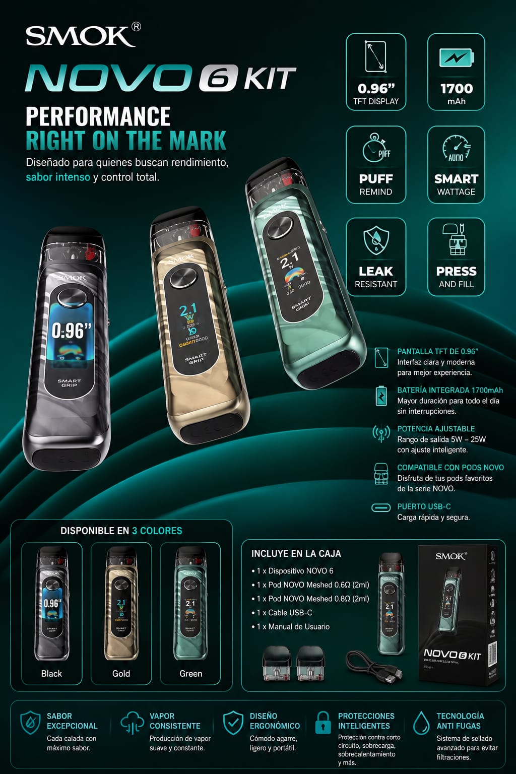 SMOK Novo 6 Guatemala | Vape Recargable